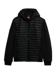 Superdry Black Hood Storm Fleece Hybrid Jacket - Image 6 of 6