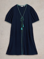 White Stuff Blue Maggie Beach Cover-Up - Image 5 of 6