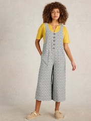White Stuff Blue Viola Linen Dungarees - Image 1 of 6