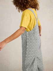 White Stuff Blue Viola Linen Dungarees - Image 2 of 6