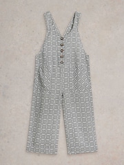 White Stuff Blue Viola Linen Dungarees - Image 5 of 6