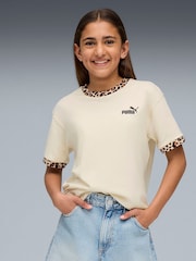 Puma Cream Essential Graphic Realxed T-Shirt - Image 1 of 5