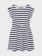 Name It Blue Jersey Striped Short Sleeve Dress - Image 2 of 3