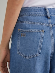 Nobody's Child Blue Denim Wide Leg Turn Up Jeans - Image 5 of 6