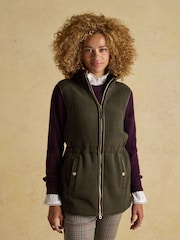 Joules Heritage Green Longline Fleece Gilet - Image 1 of 10