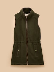Joules Heritage Green Longline Fleece Gilet - Image 10 of 10