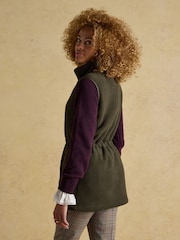 Joules Heritage Green Longline Fleece Gilet - Image 2 of 10