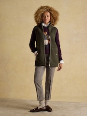 Joules Heritage Green Longline Fleece Gilet - Image 4 of 10