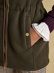 Joules Heritage Green Longline Fleece Gilet - Image 6 of 10