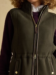 Joules Heritage Green Longline Fleece Gilet - Image 7 of 10