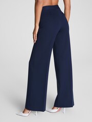 Spanx Blue SPANXsmooth™ PerfectFit Ponte Wide Leg Pants - Image 3 of 5
