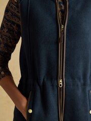 Joules Heritage Navy Longline Fleece Gilet - Image 5 of 10