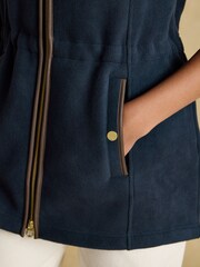 Joules Heritage Navy Longline Fleece Gilet - Image 6 of 10