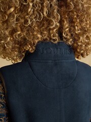 Joules Heritage Navy Longline Fleece Gilet - Image 8 of 10