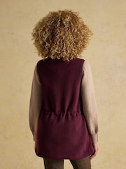 Joules Heritage Red Longline Fleece Gilet - Image 2 of 11