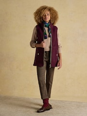 Joules Heritage Red Longline Fleece Gilet - Image 3 of 11