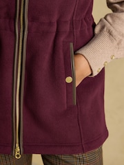 Joules Heritage Red Longline Fleece Gilet - Image 6 of 11