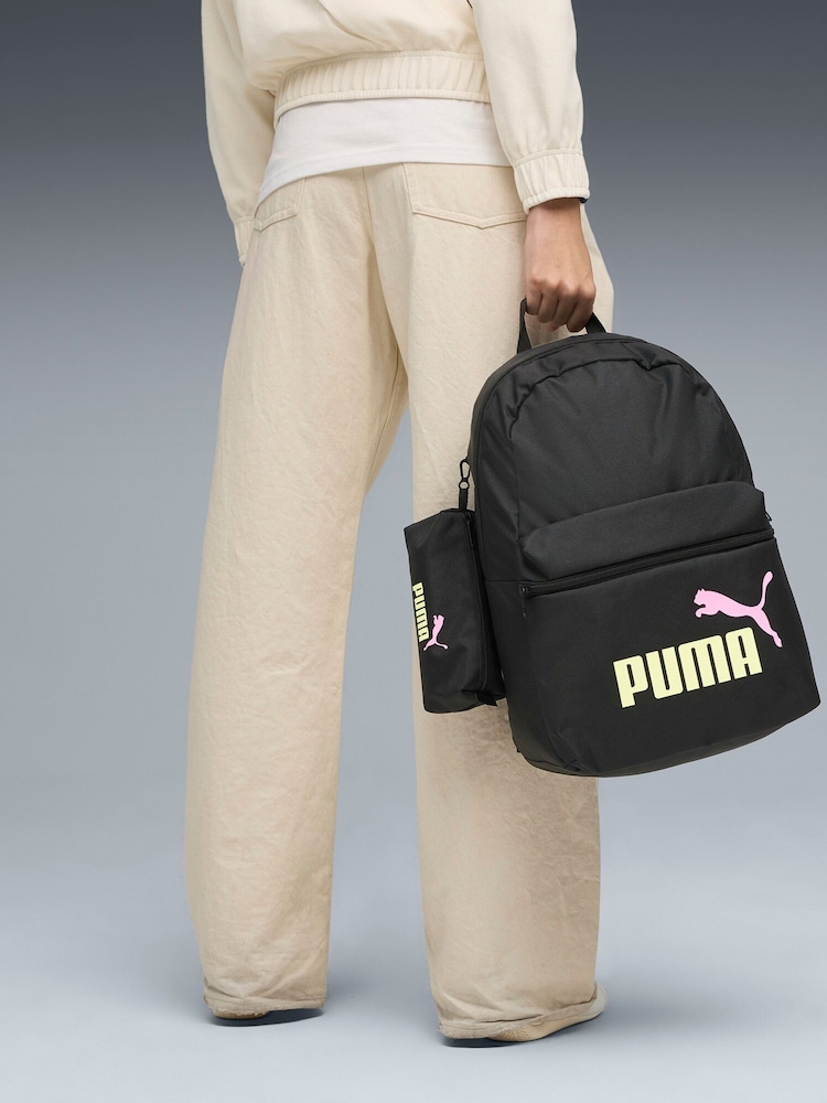 Puma Black Kids Phase Backpack Set - Image 1 of 3 Puma Black Kids Phase Backpack Set - Image 1 of 3