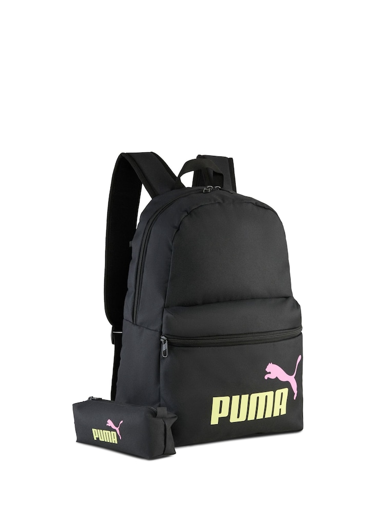 Puma Black Kids Phase Backpack Set - Image 2 of 3 Puma Black Kids Phase Backpack Set - Image 2 of 3