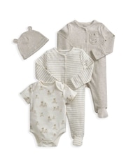 Mamas & Papas Bear Hug Sleepsuit Brown Set - Image 6 of 6