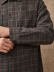 Brown Houndstooth Check Shacket - Image 5 of 9