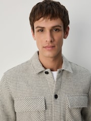 Grey Houndstooth Check Shacket - Image 5 of 5