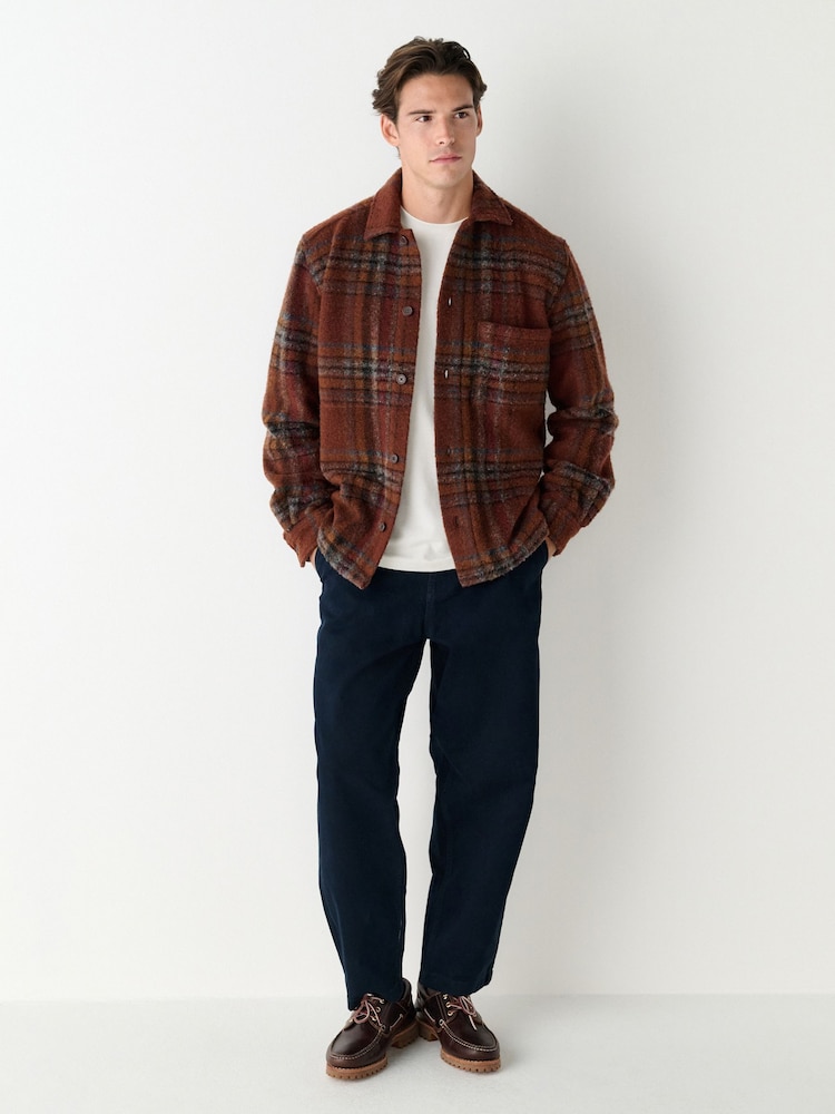 Rust Brown Check Shacket - Image 2 of 9