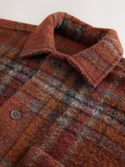 Rust Brown Check Shacket - Image 6 of 9