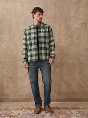 Green Check Twill Shacket - Image 4 of 9