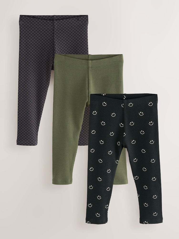 Black Leggings 3 Pack (3mths-7yrs) - Image 1 of 8 Black Leggings 3 Pack (3mths-7yrs) - Image 1 of 8