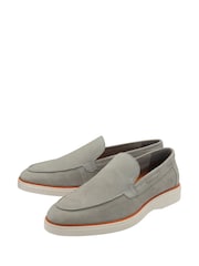 Frank Wright Grey Mens Suede Slip-On Loafers - Image 2 of 4
