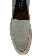 Frank Wright Grey Mens Suede Slip-On Loafers - Image 4 of 4