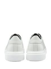 Frank Wright White Mens Suede Lace-Up Trainers - Image 3 of 4