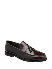 Frank Wright Red Mens Leather Slip-On Loafers - Image 1 of 4