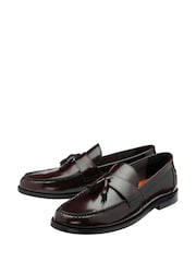 Frank Wright Red Mens Leather Slip-On Loafers - Image 2 of 4