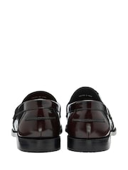 Frank Wright Red Mens Leather Slip-On Loafers - Image 3 of 4