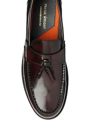 Frank Wright Red Mens Leather Slip-On Loafers - Image 4 of 4