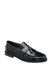 Frank Wright Black Mens Leather Slip-On Loafers - Image 1 of 4
