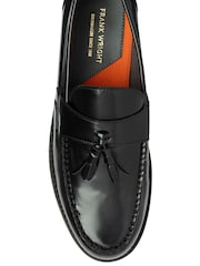 Frank Wright Black Mens Leather Slip-On Loafers - Image 4 of 4