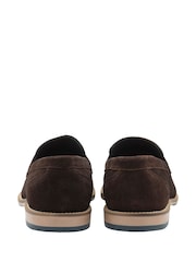 Frank Wright Brown Suede Suede Slip On Loafers - Image 3 of 4