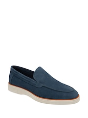 Frank Wright Blue Mens Suede Slip-On Loafers - Image 1 of 4