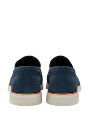 Frank Wright Blue Mens Suede Slip-On Loafers - Image 3 of 4