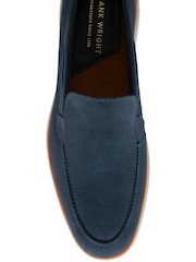 Frank Wright Blue Mens Suede Slip-On Loafers - Image 4 of 4