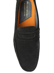 Frank Wright Black Mens Suede Slip-On Loafers - Image 4 of 4