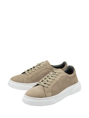 Frank Wright Brown Mens Suede Lace-Up Trainers - Image 2 of 4