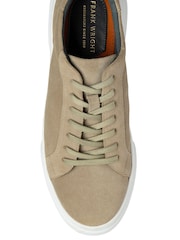 Frank Wright Brown Mens Suede Lace-Up Trainers - Image 4 of 4
