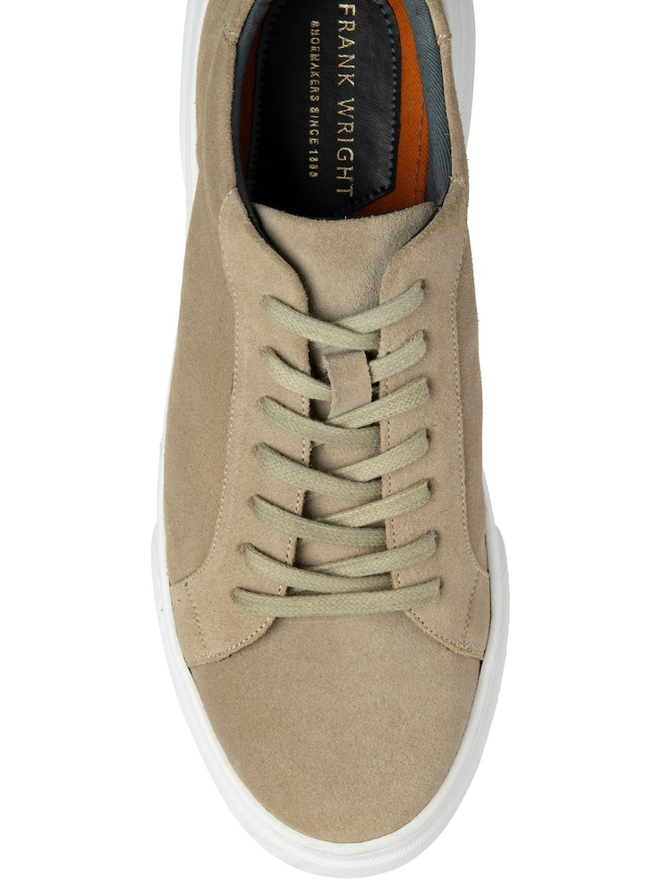 Frank Wright Brown Mens Suede Lace-Up Trainers - Image 4 of 4