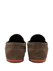 Frank Wright Brown Mens Suede Slip-On Loafers - Image 3 of 4