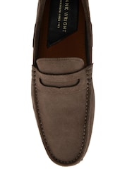 Frank Wright Brown Mens Suede Slip-On Loafers - Image 4 of 4