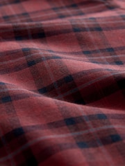 Rojo burdeos - Camisa Oxford elástica a cuadros con manga larga - Imagen 8 de 9